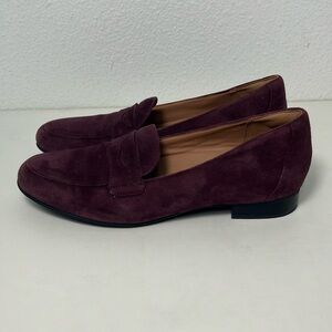 Clarks Grace Lily Ballet Flats Aubergine US Women's 8 Narrow burgundy leather